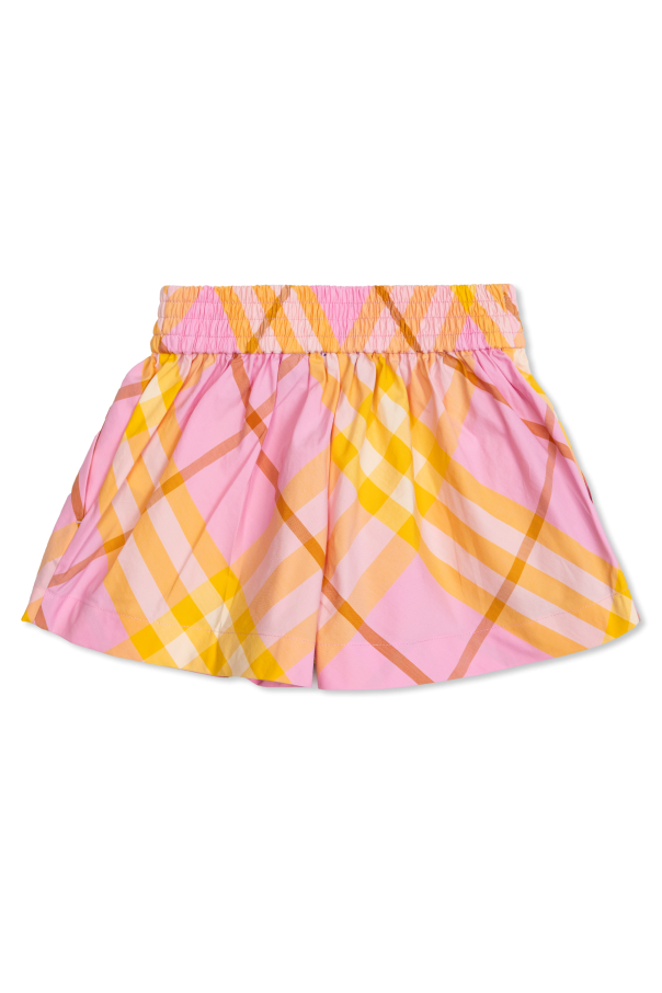 Burberry Kids Check Pattern Shorts